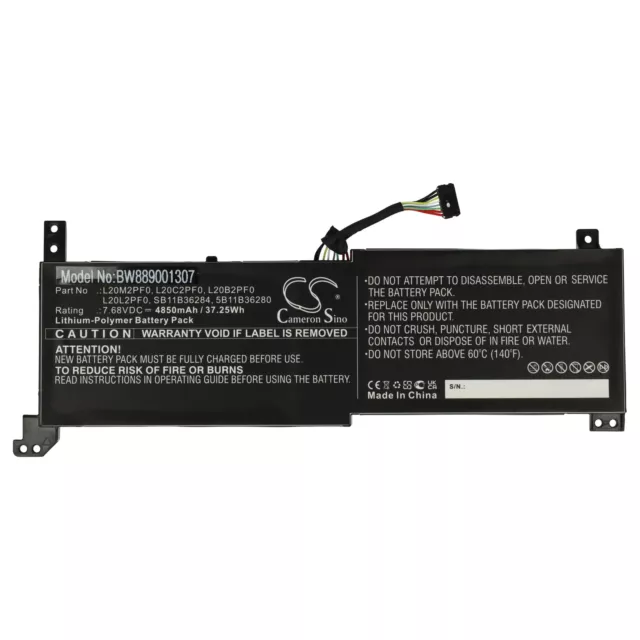 Batterie remplace Lenovo L20L2PF0 L20M2PF0 SB11B36284 L20B2PF0 L20C2PF0 4850mAh