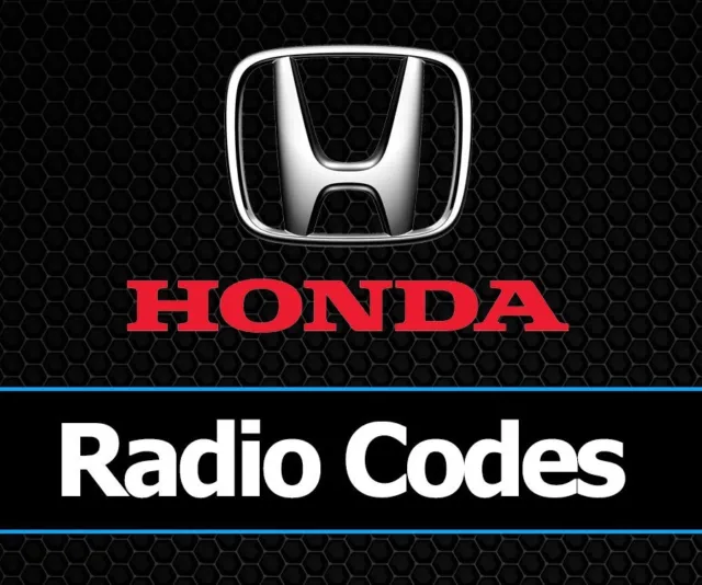 * RAPID Honda Radio Code Jazz Civic Accord Stereo Codes schnell entsperren Service UK *