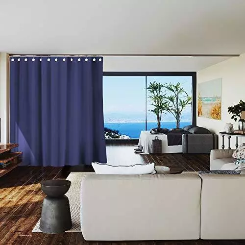Room/Dividers/Now Premium Room Divider Curtain, 8ft Tall x 15ft Wide (Harbor Blu