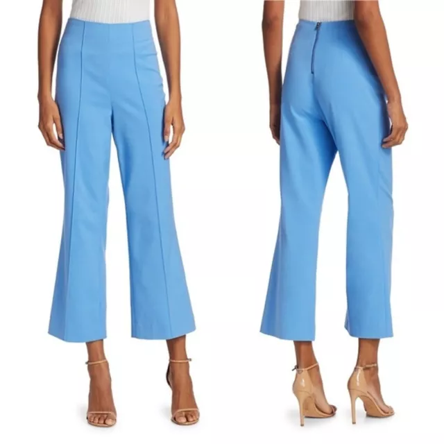 Alice + Olivia Pants 2 Wide Leg High Rise Waist Trousers Lorinda Pleated Blue