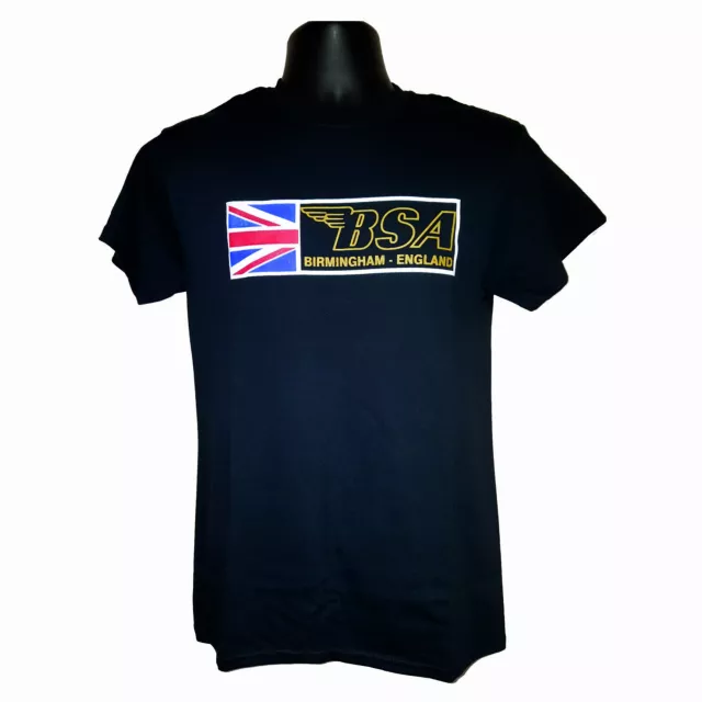 BSA Birmingham England Union Jack Licensed T-Shirt Available in 7 Sizes NEW