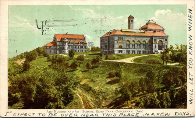 Cincinnati OH Art Museum and Art School Postcard Used (31613)