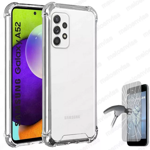 Funda + CRISTAL PANTALLA SAMSUNG GALAXY A52 5G Anti Golpes Esquinas reforzadas