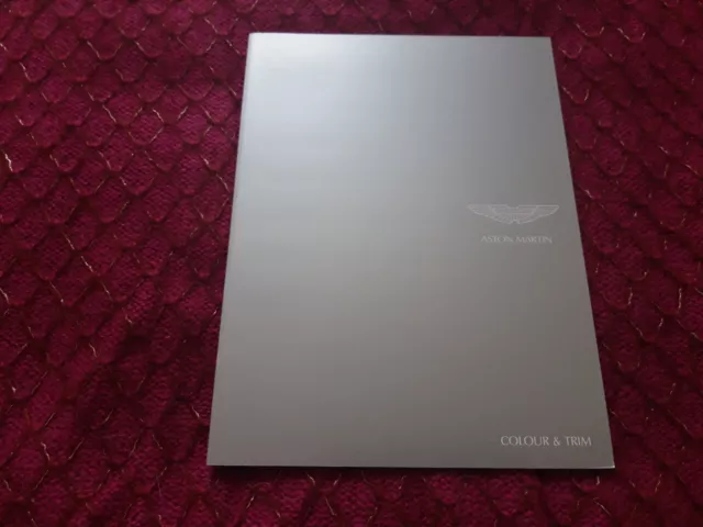 2009 Aston Martin Colour & Trim Brochure Prospekt Catalog ENGLISH 07 / 2008 RARE