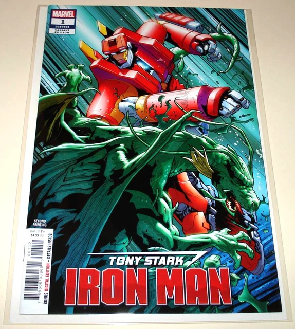 TONY STARK IRON MAN # 1 Marvel Comic (Sept 2018)  NM  2nd PRINTING VARIANT COVER
