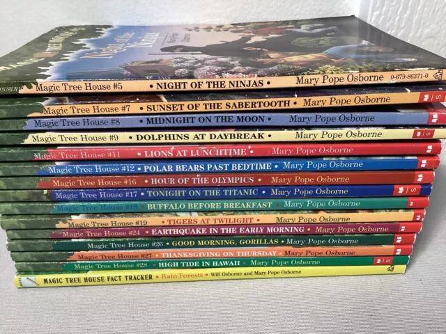 Magic Tree House Chapter Books(15) #1, 7-9, 11-12, 16-19, 24, 26-28&Fact Tracker