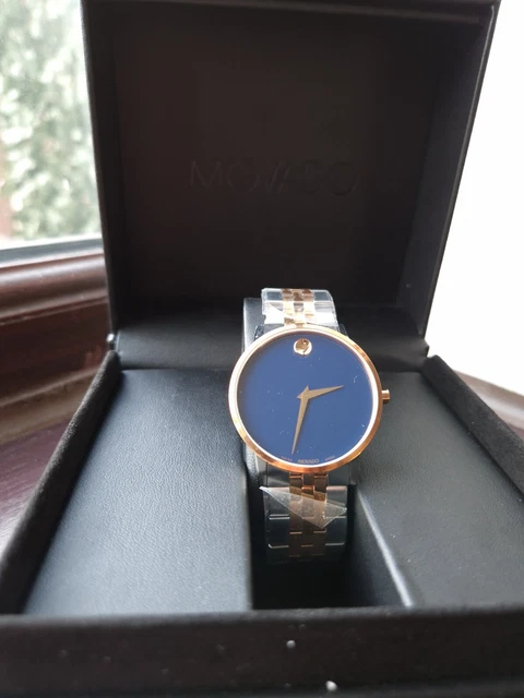 Orologio da uomo Movado Museum classico svizzero bicolore | acciaio inox e oro rosa
