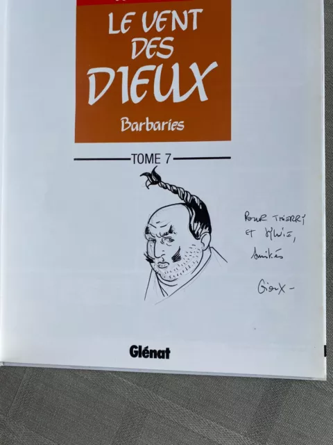 Cothias Gioux Le Vent Des Dieux Tome 7 Eo En État Neuf Avec Dédicace