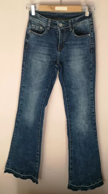 Jeans donna blu sfrangiato tg S