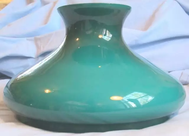 NEW 10" GLASS SHADE GREEN CASED TAM O SHANTER fits oil kerosene lamp - Aladdin