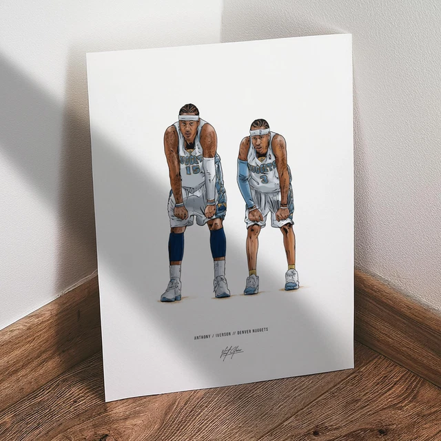 CARMELO ANTHONY ALLEN Iverson Poster Denver Nuggets Basketball