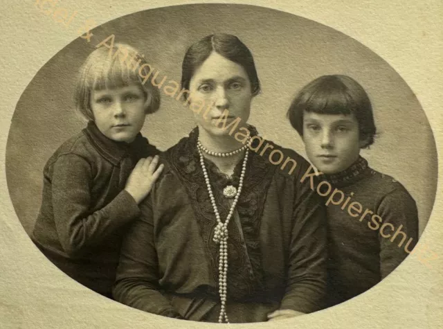 orig. Foto AK München Mutter Kinder 1918 Familie