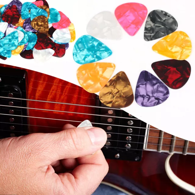 200 /100/ 50pcs Guitar Picks Electric Plectrums Assorted Colors 0.46MM