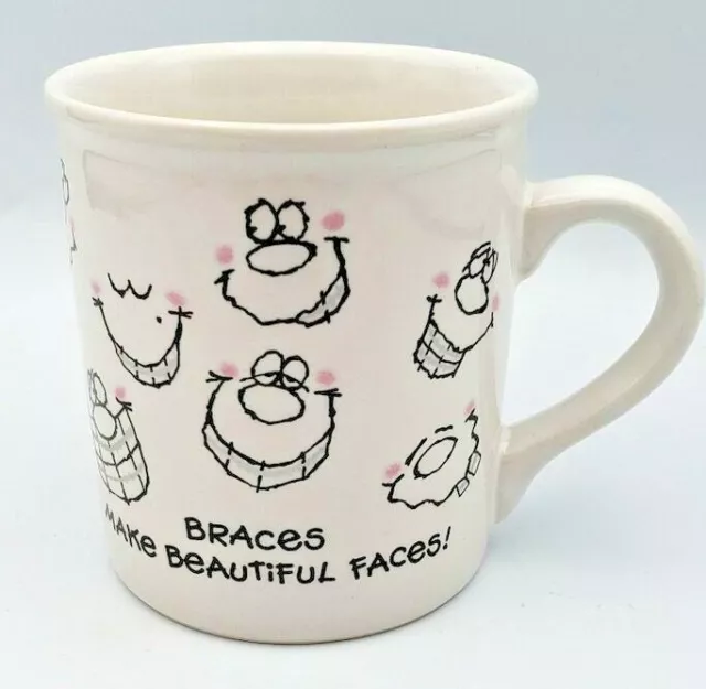 Braces Mug Mates Hallmark braces make beautiful faces novelty coffee cup 1985