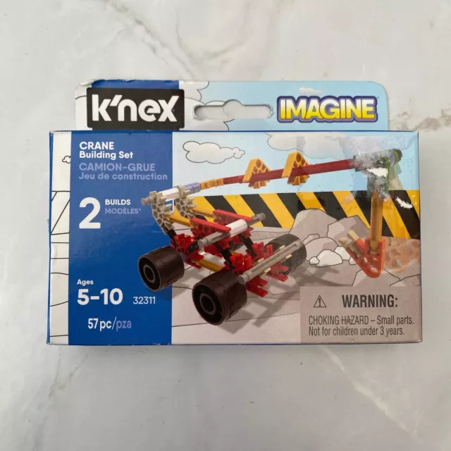 K'Nex Imagine 32311 Crane Truck Construction Building Set 2 Models - 57 Pieces