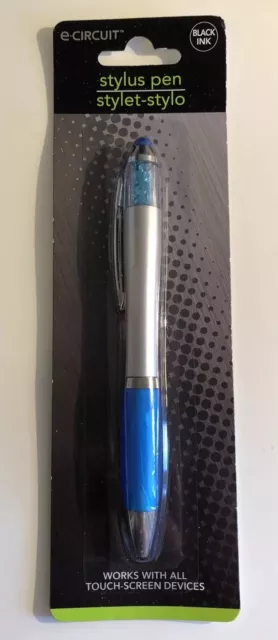 Stylet gemme bleu encre noire métallique écran tactile scintillant neuf 2