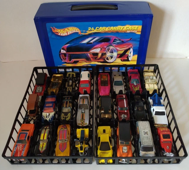 VINTAGE HOT WHEELS: Redline and Black Wall lot of 24 with Carry Case