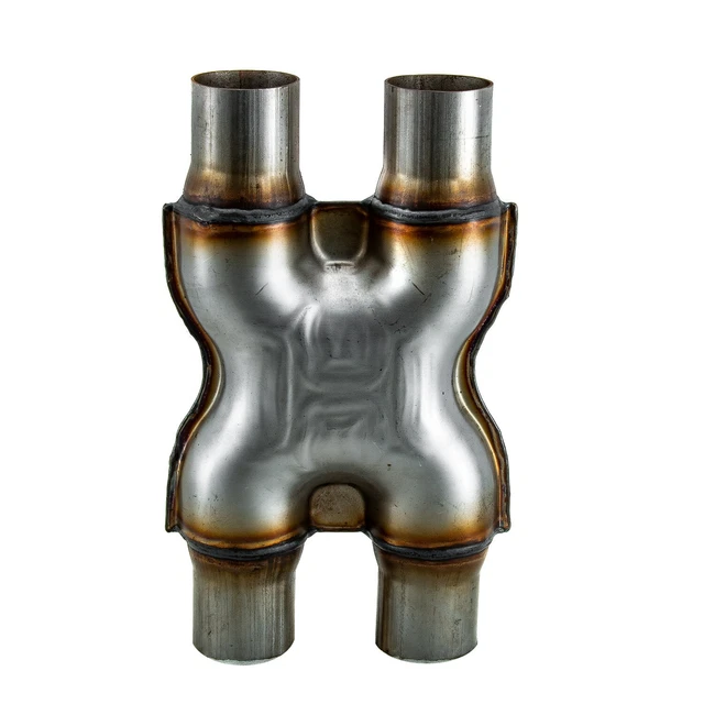 Universal Edelstahl Auspuff Y-Rohr Stück Adapter 2,25"" Einzeln