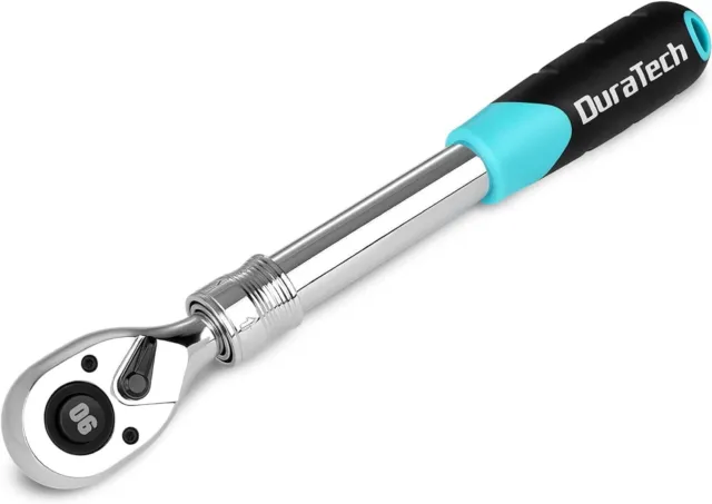 DURATECH 1/2" Drive Extendable Ratchet Handle 90-Tooth Quick-Release Alloy Steel