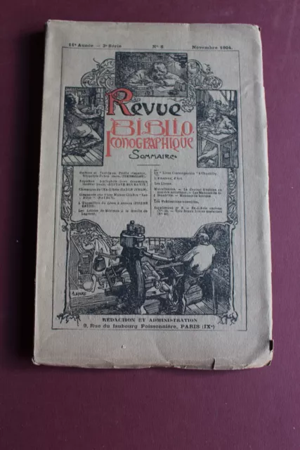 revue BIBLIO ICONOGRAPHIQUE - 1904  N° 8