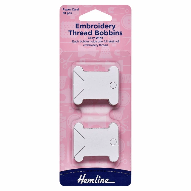 Bobinas de papel para ayudar a mantener todos tus hilos de bordado ordenados y ordenados. Paquete de 50
