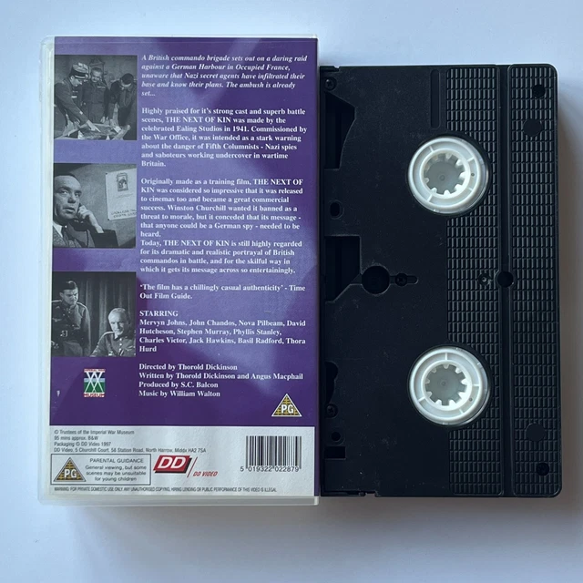 NEXT OF KIN (1942) VHS Video Tape - Ealing Studios War Film - Mervyn ...