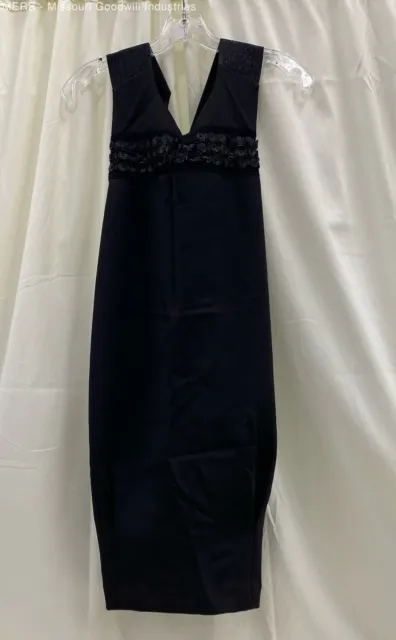 Rachel Roy Women Black Sleeveless Embellished Sheath Dress - Size S