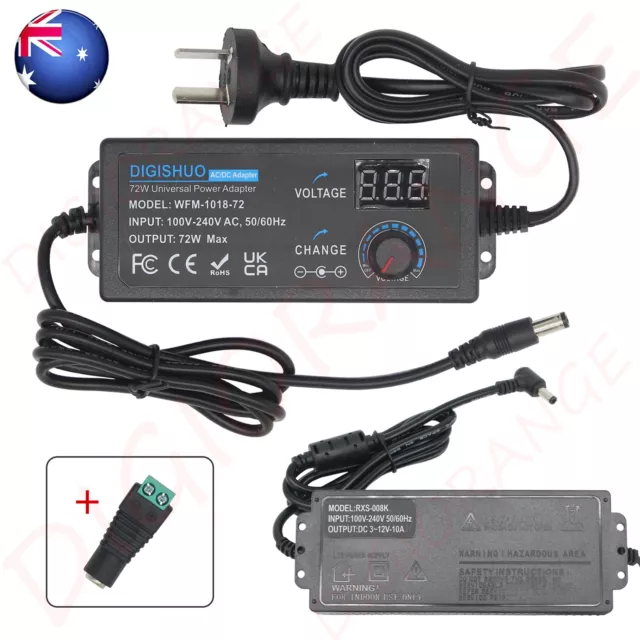 AU Voltage Adjustable Switch Power Supply AC To DC Adapter Convertor 3-12V/3-24V