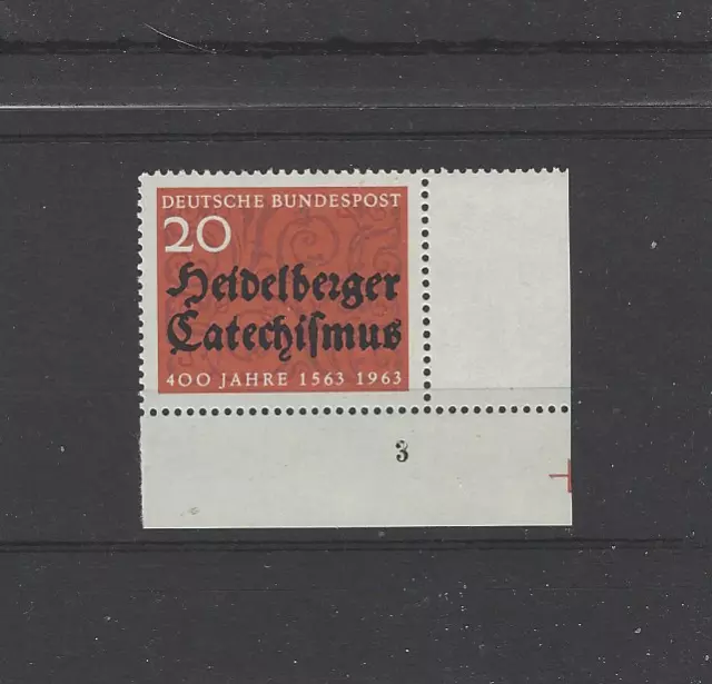 BRD **  Mi.-Nr. 396, Eckrand mit Formnummer 3, unbeschriftet/ungefaltet