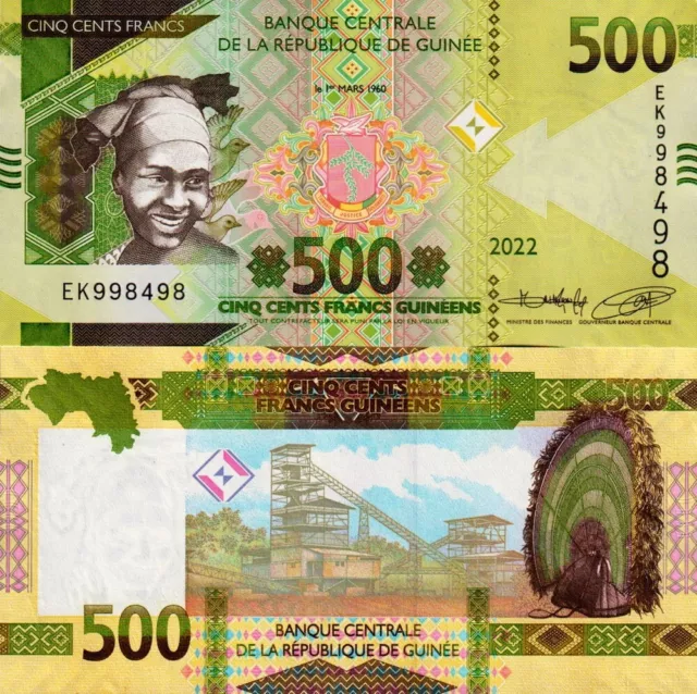 GUINEA 500 francs 2022 FDS - UNC
