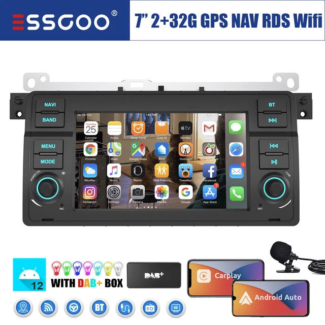 Für BMW E46 3er 318 320 325 DAB+ 2 Din 9" GPS FM Autoradio