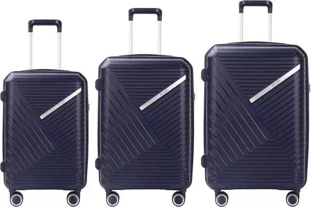 Hard Case Luggage Shell Cabin Suitcase 4 Wheel Travel Bag Lightweight UK Seller
