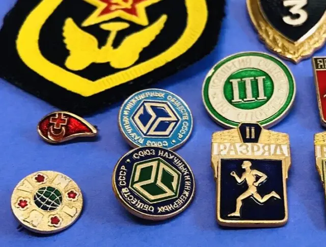 Vintage USSR Russian Soviet Union Sports Badges Pins Awards Metal Job Lot 2