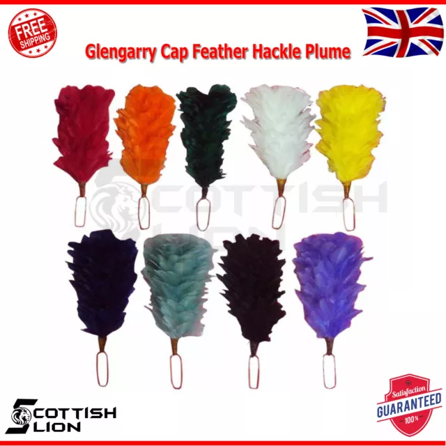 Glengarry Cap Feather Hackle/Army Plume Feather Hackle 6"/Balmoral Cap & Hats