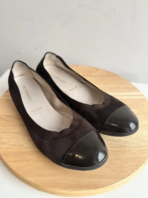 Bruno Magli Womens Cap Toe Brown Leather Flat Ballet Size EUR 41 10