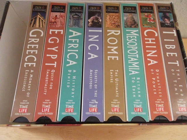 TIME LIFE LOST Civilizations 8 Episodes VHS Tape Egypt Greece China ...
