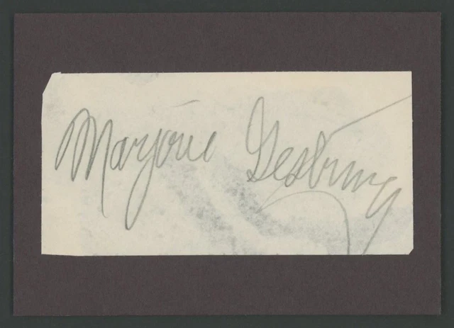 MARJORIE GESTRING autograph cut | 1936 Olympics USA Gold Medal - signed