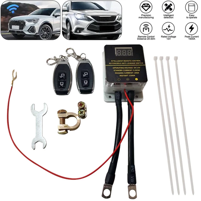 Remote Cut Off Switch 12V CAR BATTERY Cut-Off Switch Wireless Remote Control with Leakage ...