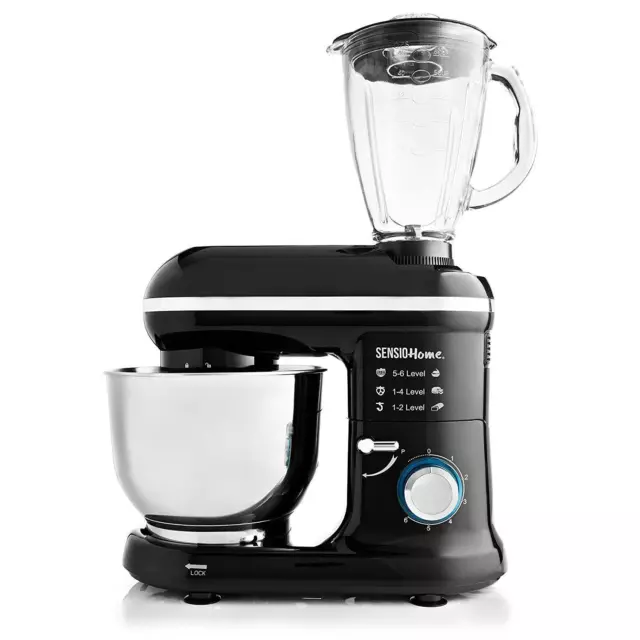 Sensio Home 2-in-1 Food Processor Blender & Stand Mixer - 1300W - EU & UK Plug