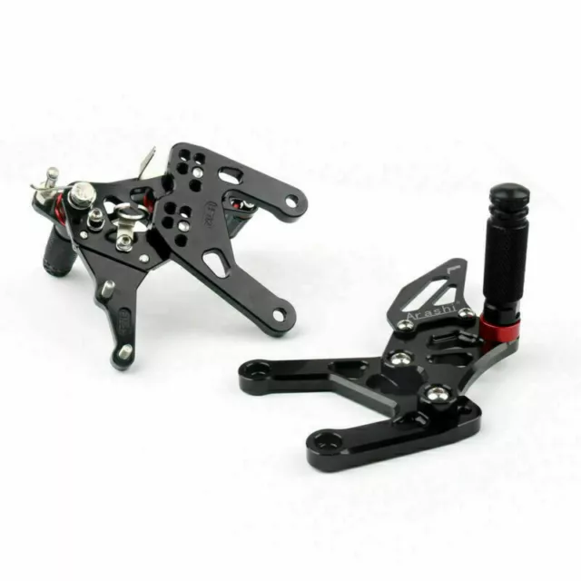 CNC Racing Footrest Rearsets Rear Set Foot pegs For Yamaha YZF R1 2015 BLK  EE 3