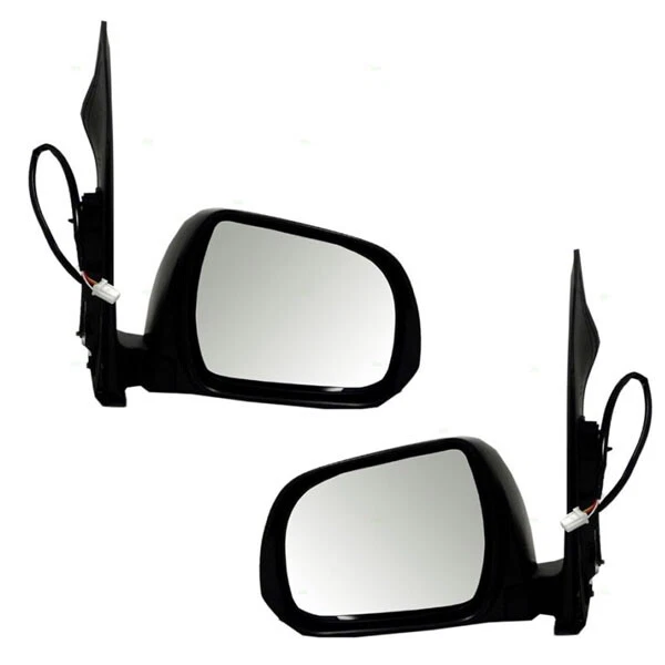 For 11-14 Sienna Van Rear View Mirror Power Non-Heated Textured Black SET PAIR