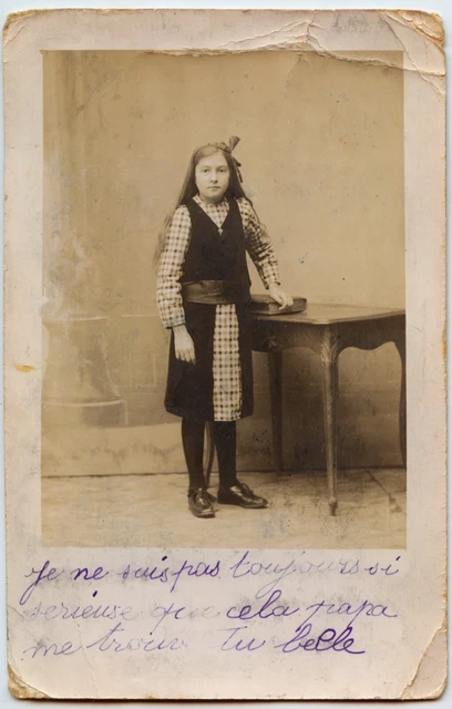 Portrait Jeune Fille Africaine - Photo CDV Originale, Tirage Albuminé Vers 1870