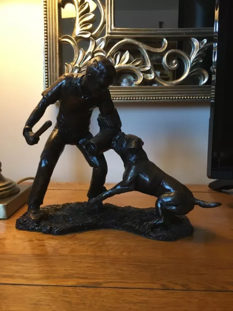 Statuetta Bulldog americano - cane da protezione - manica morso / Johnson / Scott tipo cane