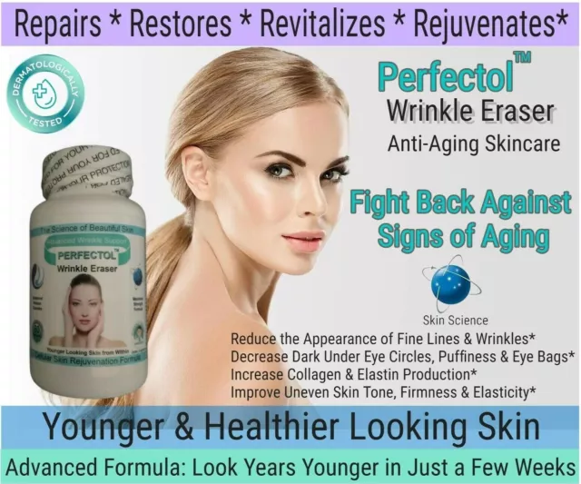 2x Wrinkle Eraser Collagen Anti Aging Supports Firm Skin Fine Lines Antioxidant