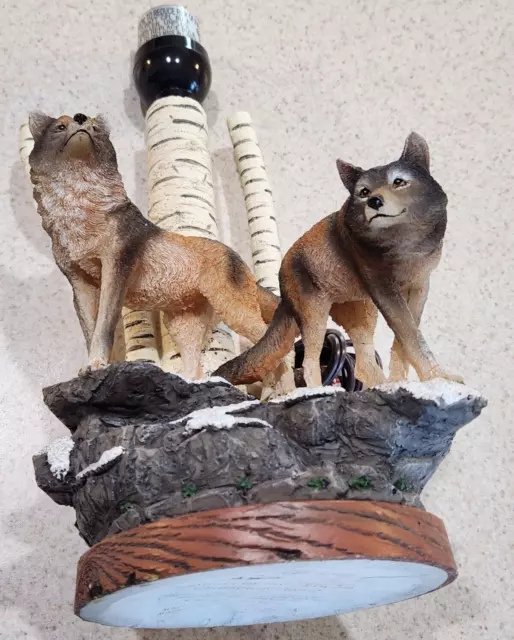 "SPIRITS OF THE FOREST" Wolf Lamp Bradford Exchange Limited No Shade