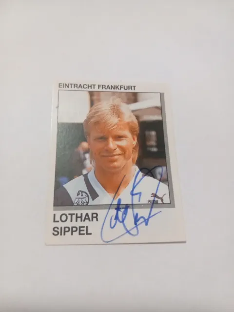 Panini Sticker signiert Lothar Sippel Eintracht Frankfurt NEU