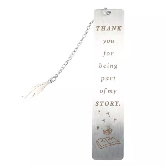 Graduation Perfect Gift Teacher Bookmark Pendants Book Clip Stainless Steel