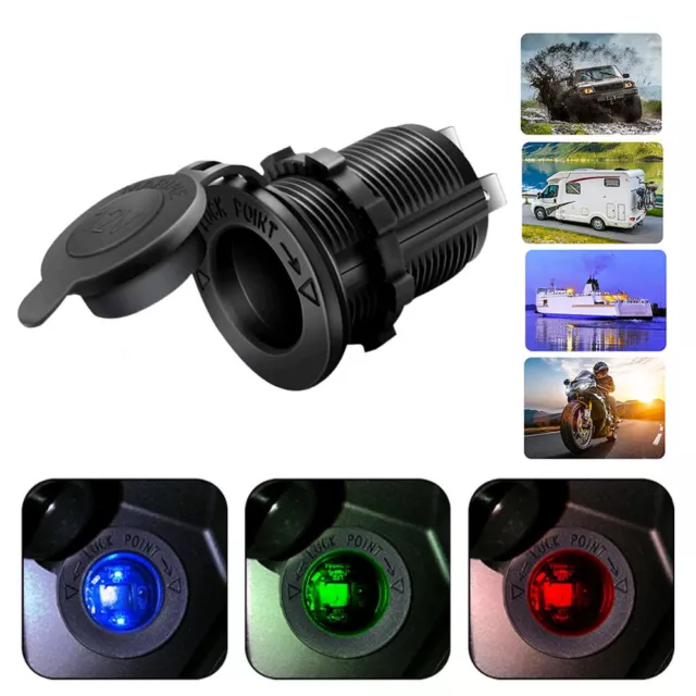 1x Waterproof Car Motorcycle Boat Cigarette Lighter Socket Power Plug Outlet 12V