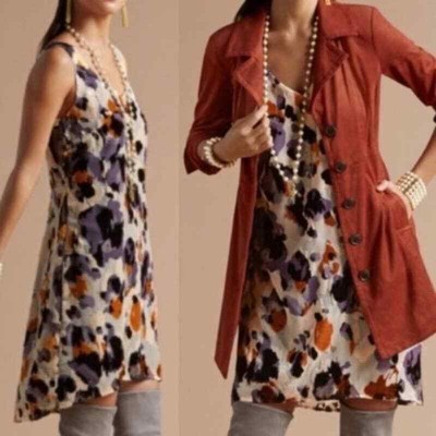 CAbi medium velvet burnout slip dress M SLEEVELESS Style #3514