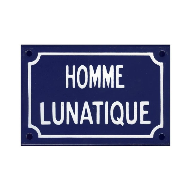 Plaque de rue émaillée humoristique : SALLE DU TRÔNE